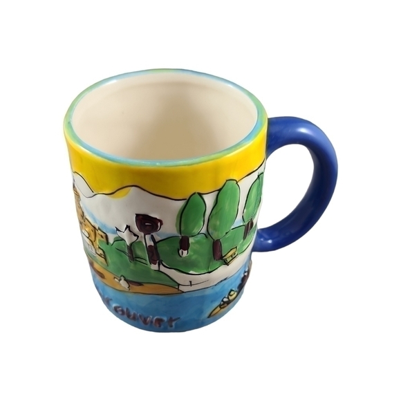 𝅺vancouver Pottery Mug Lions Gate Bridge Kayak Boat Souvenir Cup Coffee Tea - Picture 5 of 7